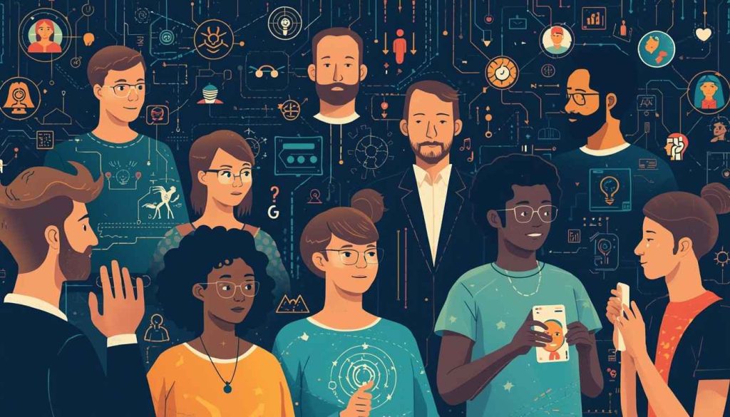 Illustration of algorithmic bias in AI showing a futuristic AI brain with skewed data streams and warning signs, highlighting U.S. government alerts.
