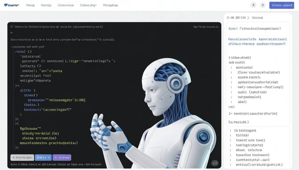 IBM AI certification job market value illustrated through a professional earning an AI certificate with futuristic technology and career growth symbols
