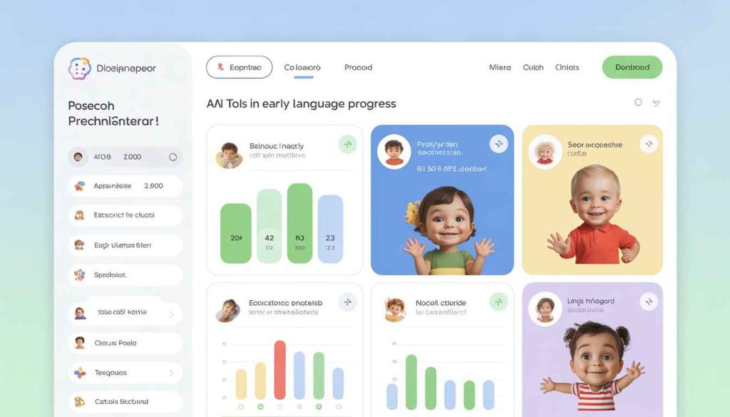 AI tools in early language education helping young students learn Spanish through interactive digital lessons and smart classroom technology.