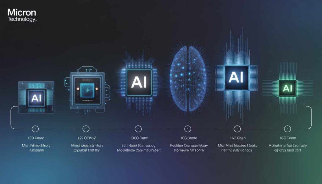 Micron Technology AI chip industry showing advanced memory chips powering artificial intelligence, data centers, and next-generation computing technology.