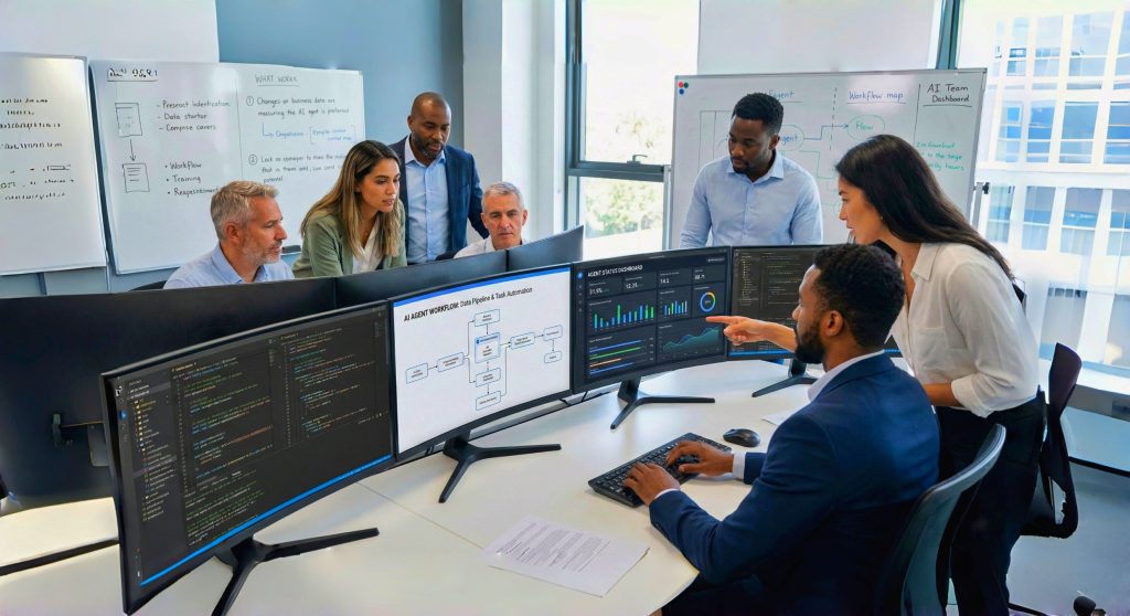 business team using agentic ai dashboards – mckinsey ai report 2025 insights