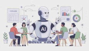 AI adoption skills gap showing workers learning AI tools and improving digital skills