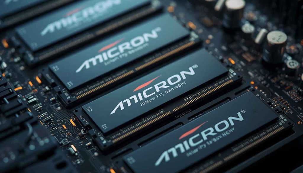 Graph showing Micron’s revenue growth fueled by AI-driven demand in the semiconductor and memory chip market.